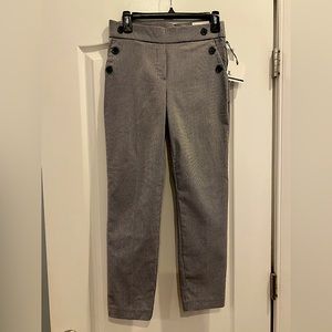 BNWT JULES & LEOPOLD Pull on Slim Leg Ankle Length Houndstooth Pant size XS
